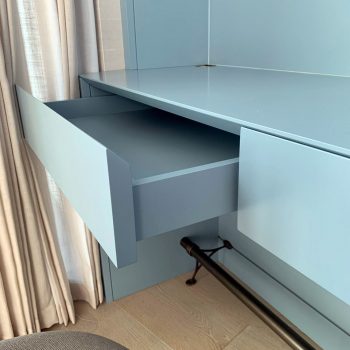 Drawer box fitted onto Blumotion Movento Drawer runners