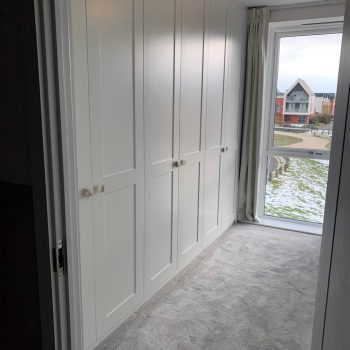 Shaker style doors fitted to a hand made wardrobe